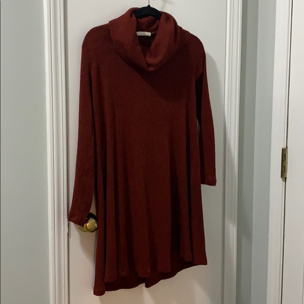 Turtleneck sweater dress
